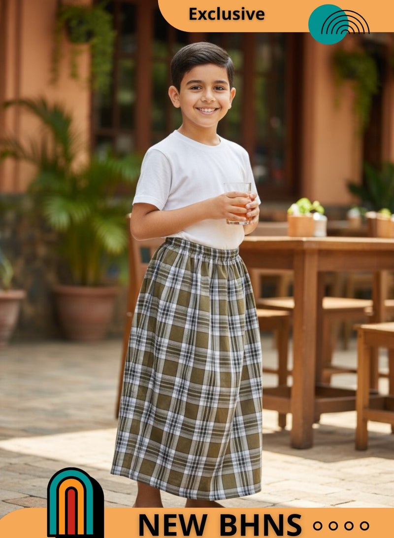 بهنس فوطة ولادي وزرة مطاط  للاولاد وزرة صيفي مريحة جدا وباردة لاطفال وزار ولادي معوز صارون فوطة اولاد صاروم اسباعية ولادية مناسب للمنزل والنوم واوقات الصلاة - Image 1