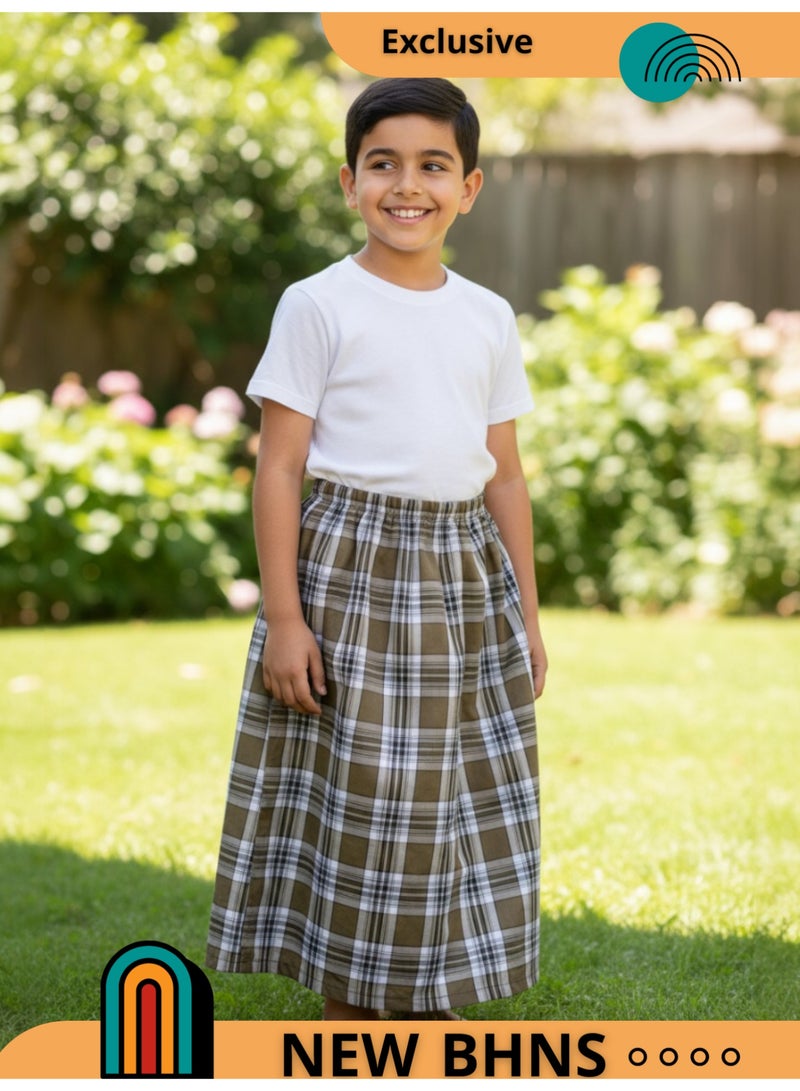 بهنس فوطة ولادي وزرة مطاط  للاولاد وزرة صيفي مريحة جدا وباردة لاطفال وزار ولادي معوز صارون فوطة اولاد صاروم اسباعية ولادية مناسب للمنزل والنوم واوقات الصلاة - Image 2