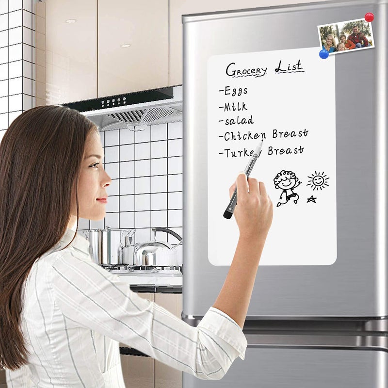 OWill Plastic 11 X 8 Inch Magnetic Dry Erase Whiteboard Sheet For Fridge(A4) - Image 2