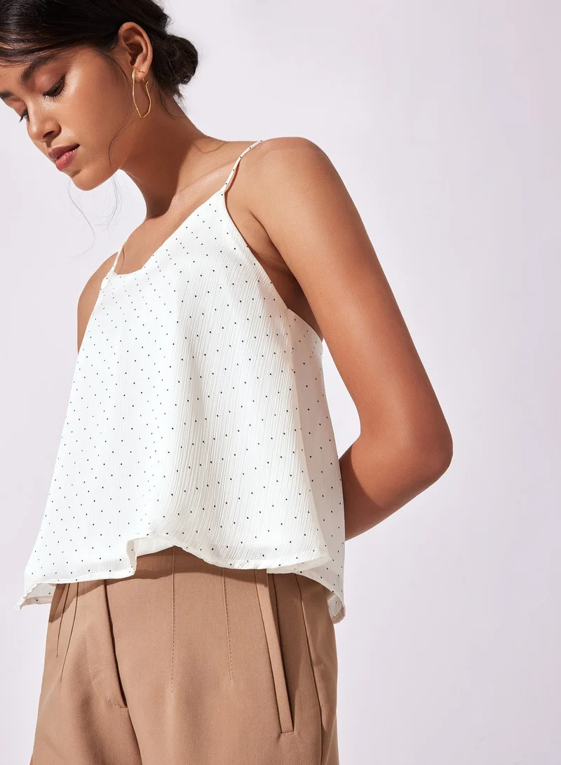 The Label Life Polka Criss Cross Back Cami