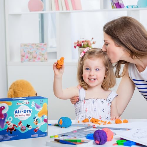 Aestd-ST Air Dry Clay 102 Colors, Modeling Clay for Kids, DIY Model Magic Clay, Molding Clay Kit with Sculpting Tools, Non-Sticky Soft and Super Light, Arts and Crafts Gift for Boys Girls Kids - Image 5
