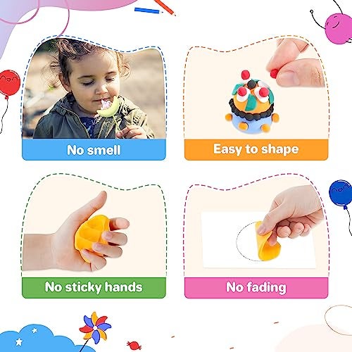 Aestd-ST Air Dry Clay 102 Colors, Modeling Clay for Kids, DIY Model Magic Clay, Molding Clay Kit with Sculpting Tools, Non-Sticky Soft and Super Light, Arts and Crafts Gift for Boys Girls Kids - Image 3