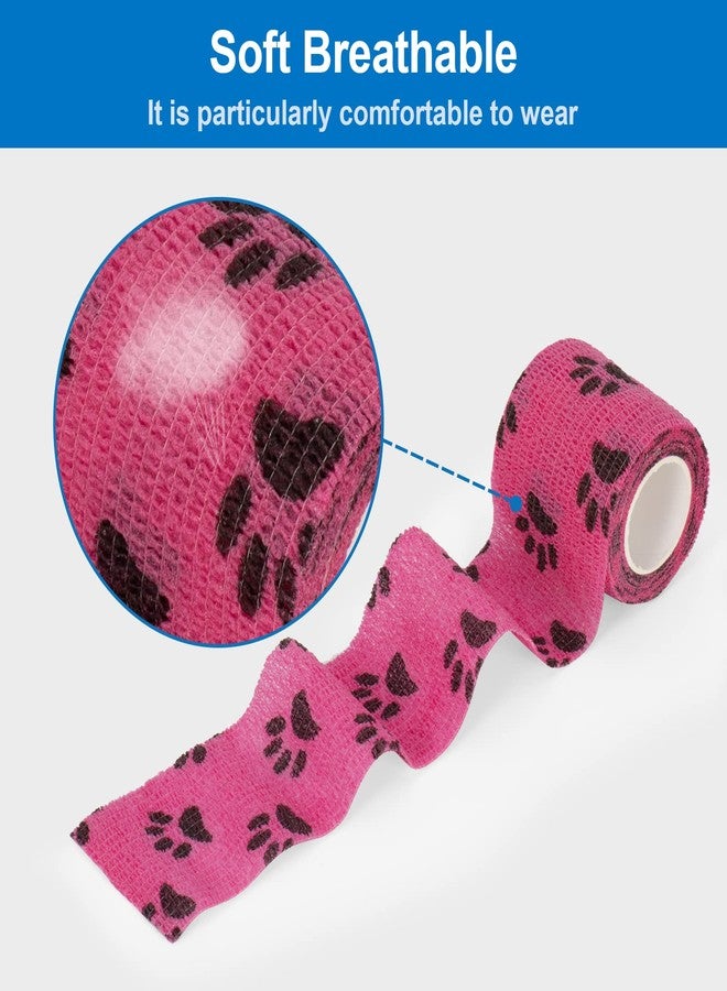 SEADESKY Pet Vet Wrap for Dogs Cohesive Bandages First Aid Tape Self Adhesive Bandage Wrap for Horse Cat Wound Care Self Adherent Elastic Bandage Sports Tapes 6 Rolls 2 inch - Image 4