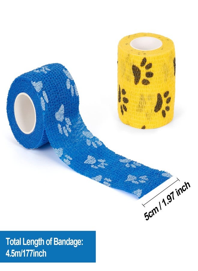 SEADESKY Pet Vet Wrap for Dogs Cohesive Bandages First Aid Tape Self Adhesive Bandage Wrap for Horse Cat Wound Care Self Adherent Elastic Bandage Sports Tapes 6 Rolls 2 inch - Image 2