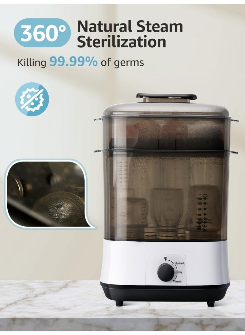 TANGBLIB Bottle Sterilizer and Dryer, Electric Steam Baby Bottle Sterilizer, Sanitizer for Baby Bottles & Pacifiers, Breast Pump Parts - Image 3