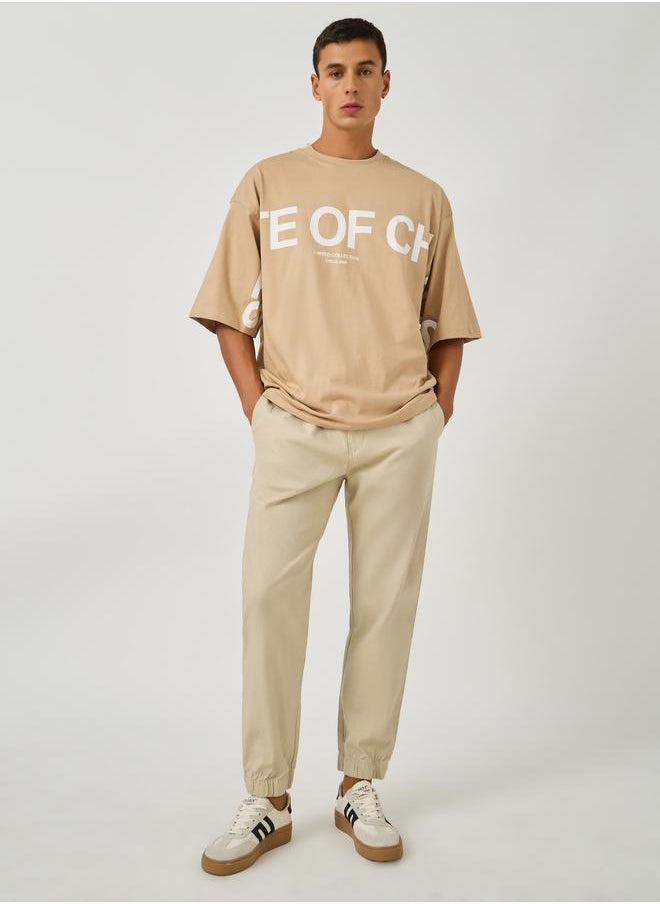 Styli Styli Solid Relaxed Fit Elasticated Cuffed Joggers with Drawstring  - Image 3