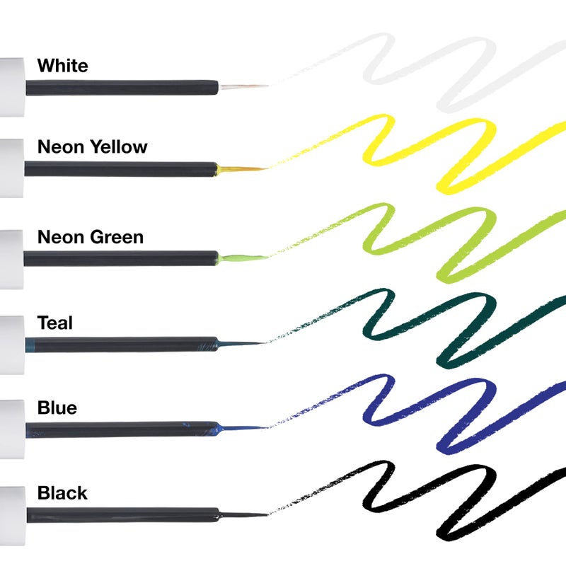 Ruby Kisses Color Liquid Eyeliner Water Resistant Long Lasting Eyeliner 3 ml (0.10 fl.oz.) (White) - Image 5