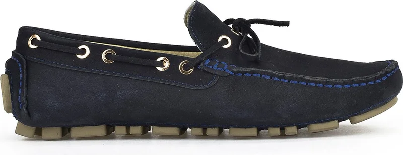 زيا , Men's Genuine Leather Loafer 131986 N3021 2 Navy Blue