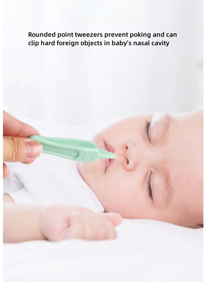 Silicone Baby Nasal Aspirator, Premium Anti-backflow Nose Cleaner, Manual Nasal Snot Sucker with Carrying Case, and Nose Cleaning Tweezers for Nose Congestion Relief in Babies and Toddlers - Image 3