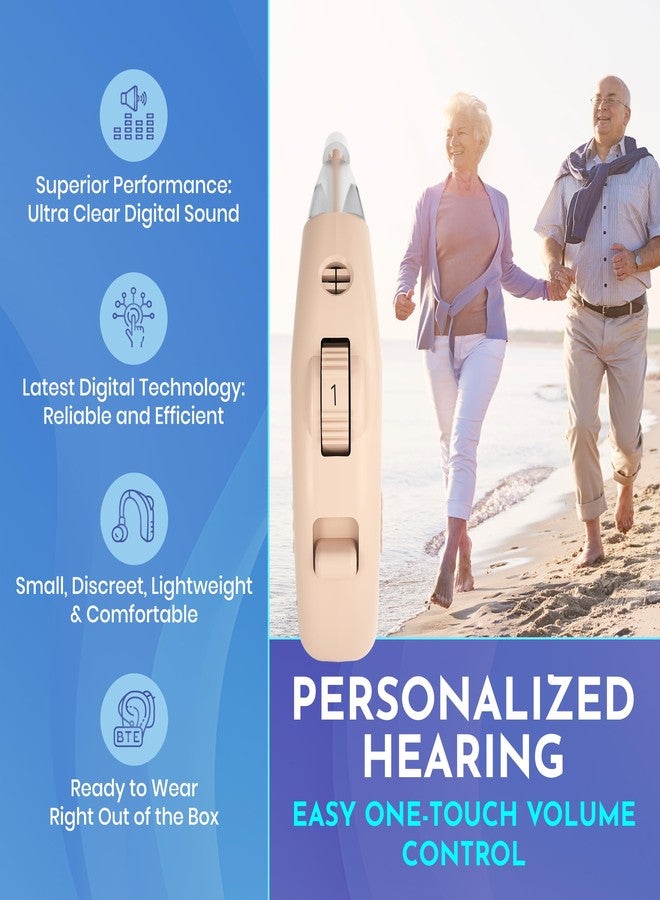 MEDca Digital Hearing Amplifier - (Pair of 2) Noise Cancelling with One Touch Volume Control, No Programming Required, Near-Invisible Behind The Ear, Upgraded 2019 Design & Rechargeable USB Dock by MEDca - Image 4