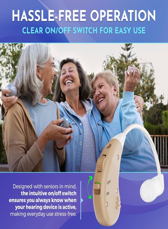 MEDca Digital Hearing Amplifier - (Pair of 2) Noise Cancelling with One Touch Volume Control, No Programming Required, Near-Invisible Behind The Ear, Upgraded 2019 Design & Rechargeable USB Dock by MEDca - Image 2