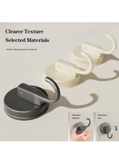 Y&D Suction Cup Hooks 3Pcs Shower Hooks Behind The Door Kitchen Balcony Toilet Hooks Shower Wreath Door Hanger Shower Hooks for Inside Shower Office Hooks No Need to Punch Holes  - Image 2