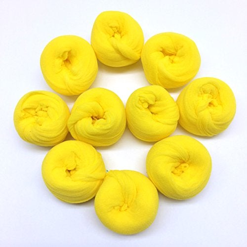 PEPPERLONELY Yellow 10PC 23 Inch Nylon Stocking Flower Fabric for Flowers Making - Yellow - Image 5