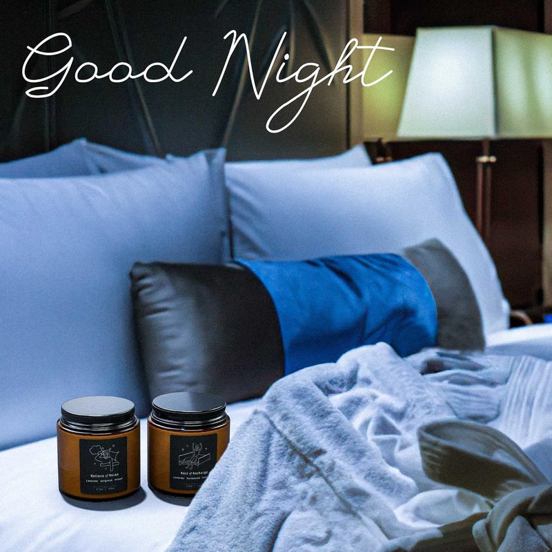 TRINIDa RELAX & RECHARGE - Sleep Candles Gifts for Men, Aromatherapy Scented Candles Gift Set for Anxiety Relief & Promotes Sleep, Anniversary Birthday Bath Relaxation Candles Gifts for Men, Boyfriend - Image 2