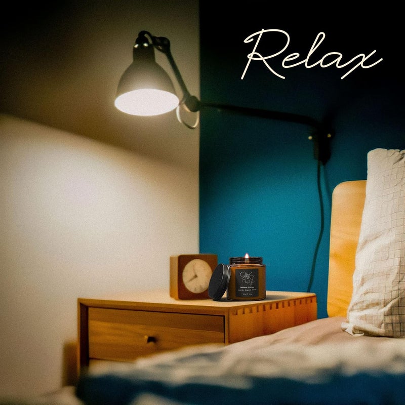 TRINIDa RELAX & RECHARGE - Sleep Candles Gifts for Men, Aromatherapy Scented Candles Gift Set for Anxiety Relief & Promotes Sleep, Anniversary Birthday Bath Relaxation Candles Gifts for Men, Boyfriend - Image 3