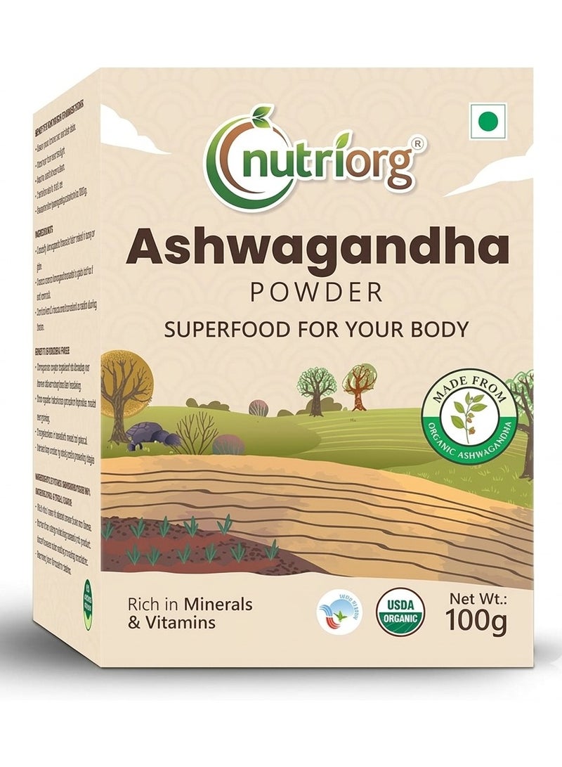 Organic Ashwagandha Root Powder 100g