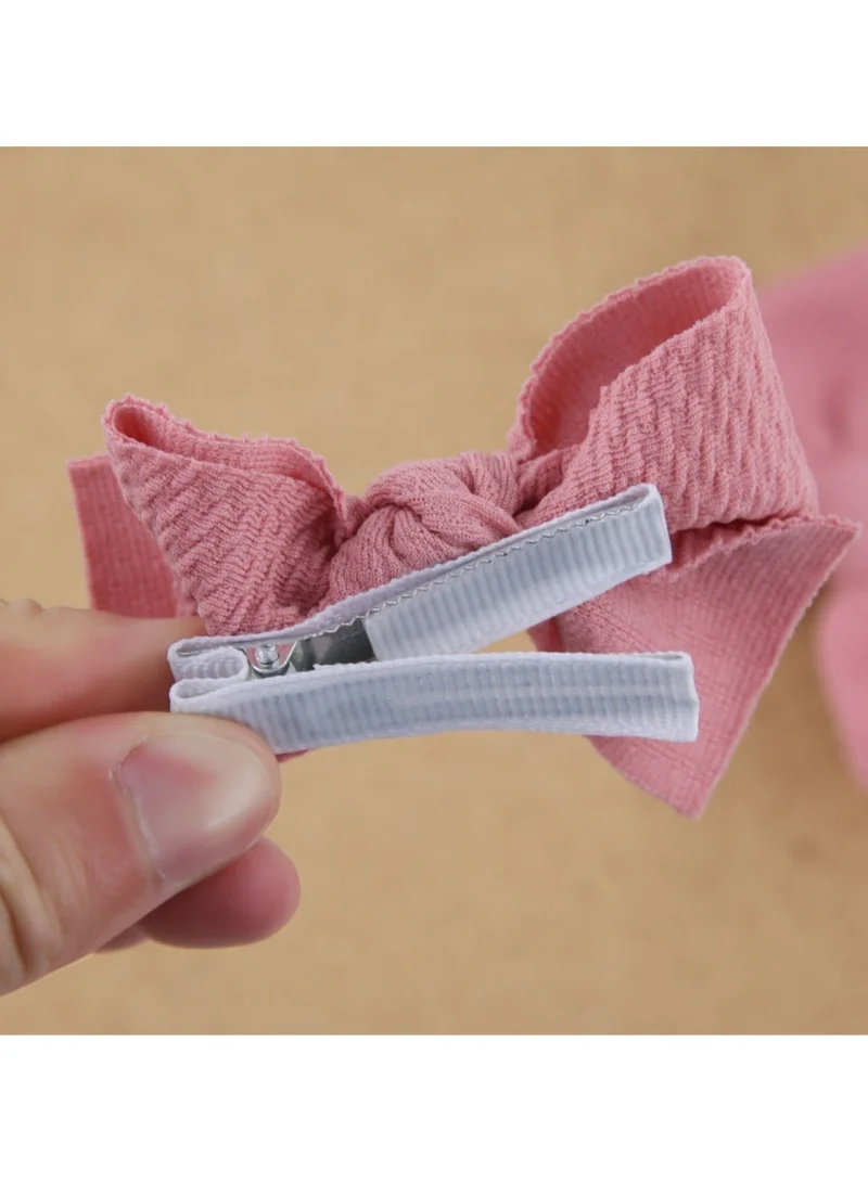 D'Daniela Dana Glasses and Bow Barrette Clip Set for Babies and Girls - Light Brown