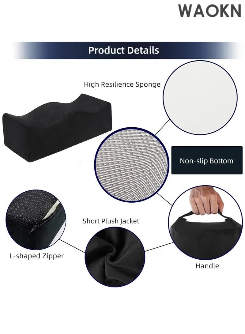 WAOKN Portable BBL Pillow, Seat Pillows, Brazilian Seat Lift Pillows Post Surgery Recovery, Buttocks Support Cushions, Seat Cushion Pillow, Hip Raise Pillow, Leg Support for Car Office Computer Chair,Orthopedic Pain Relief Pressure Relief, Back Pain Relief, Sciatica, Lower Back and Spine Support, Hemorrhoid Pain Relief - Image 3