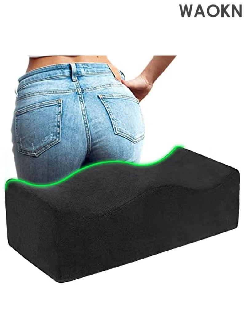 WAOKN Portable BBL Pillow, Seat Pillows, Brazilian Seat Lift Pillows Post Surgery Recovery, Buttocks Support Cushions, Seat Cushion Pillow, Hip Raise Pillow, Leg Support for Car Office Computer Chair,Orthopedic Pain Relief Pressure Relief, Back Pain Relief, Sciatica, Lower Back and Spine Support, Hemorrhoid Pain Relief - Image 1