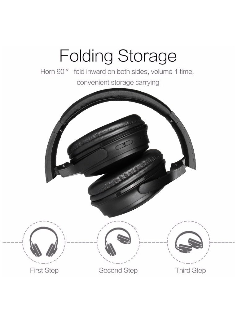 Langsdom HBN30 Foldable Bluetooth Headphones – Extra Bass, Adjustable Fit, Ai Noise Isolation, Bluetooth 5.1, IPX4 Waterproof, 40mm Drivers - Image 2