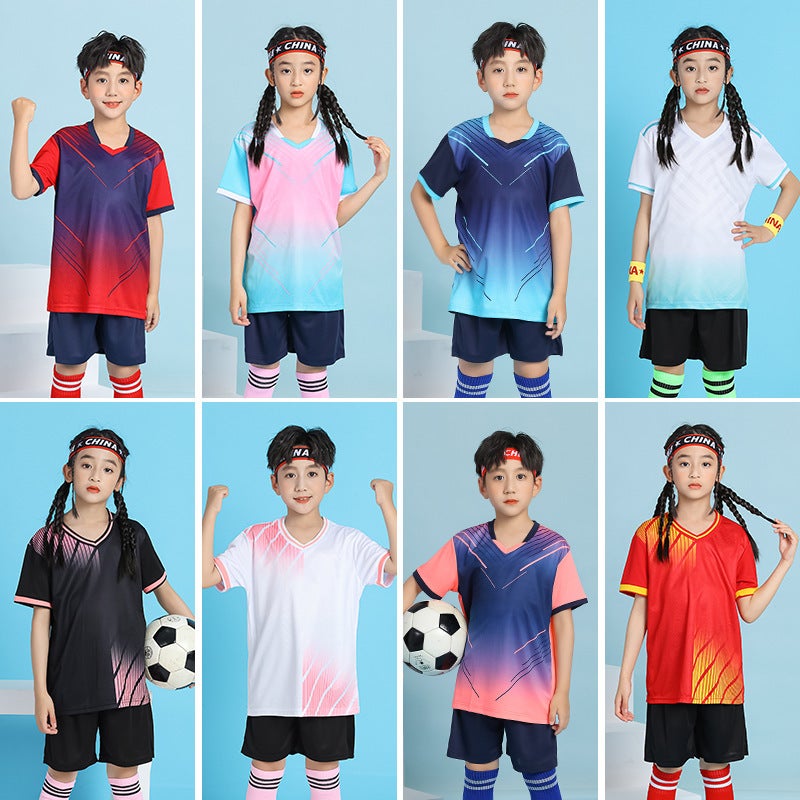 New Children'S Football Uniforms, School Team Competition Training, Breathable Training Uniforms, Printed Number Jerseys, Light Board Performance Jerseys - Image 4