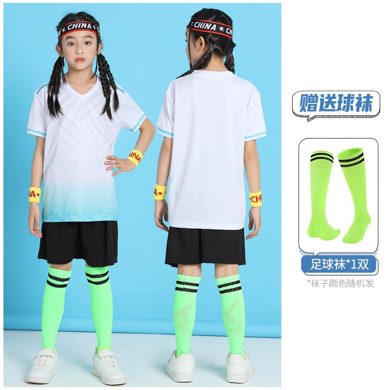New Children'S Football Uniforms, School Team Competition Training, Breathable Training Uniforms, Printed Number Jerseys, Light Board Performance Jerseys - Image 1