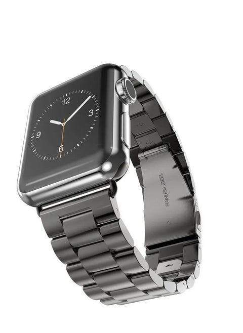 Apple Watch Stainless Steel Band, Replacement Strap for Apple Watch Compatible with All Series Any of these Sizes 46mm/45mm/44mm/49mm Black