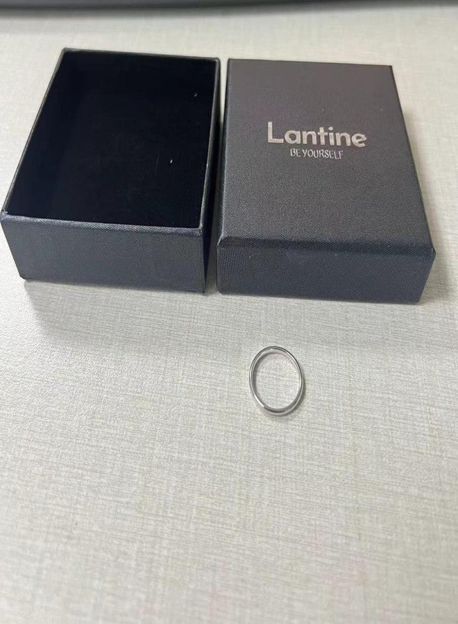 Lantine 2mm Simple Pinky Ring Silver High Polishing Dome Thin Minimalist Stacking Knuckle Plain Band Ring Size 2 - Image 5