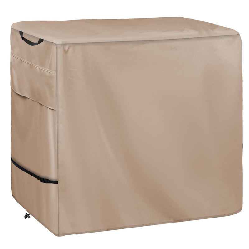 WNANAN Outdoor Prep Table Cover Heavy Duty Waterproof Cover for Outdoor Small Portable Table Compatible with 36 inch Outdoor Utility Cart and Storage CabinetKhaki - Image 2
