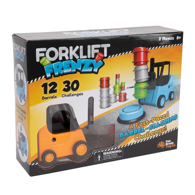 Fat Brain Toys Forklift Frenzy - 2-Player Stack & Matching Skill Game, Ages 8+ - Image 1