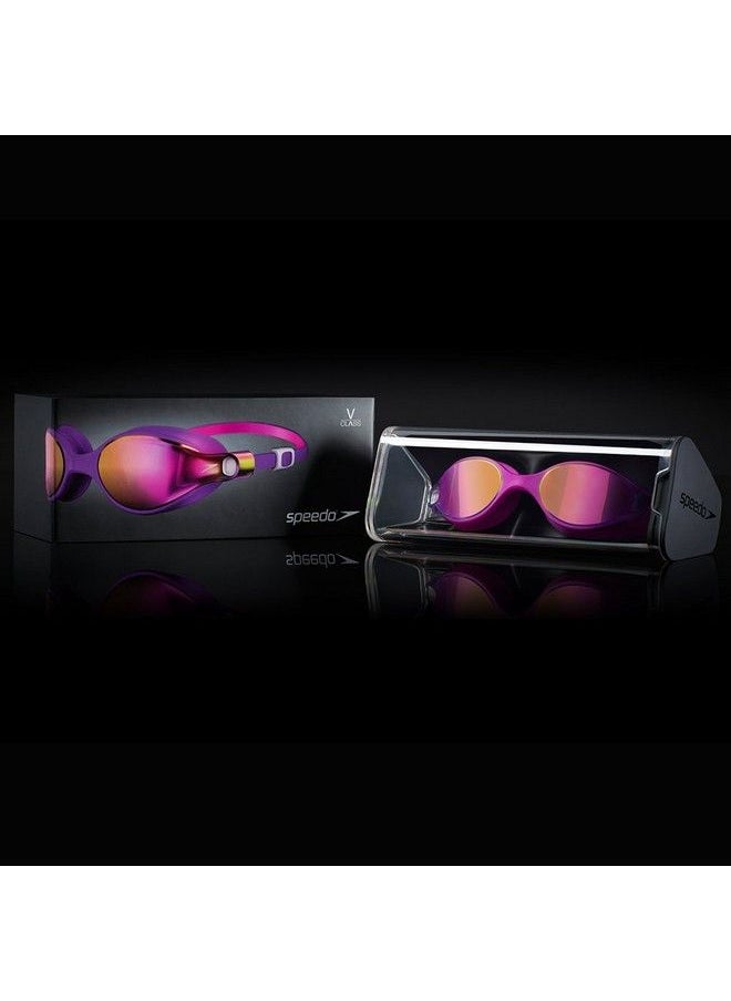 speedo - V Class Virtue Mirror Swimming Goggles Adult Free Size (Purple Vibe;Pink) - Image 1