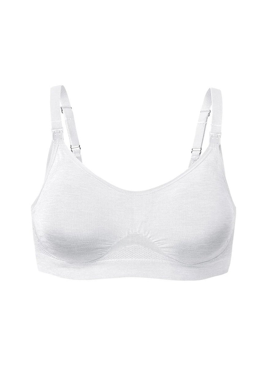 Tchibo Women 2 Pcs Seamless Nursing Bra, White  - Image 4