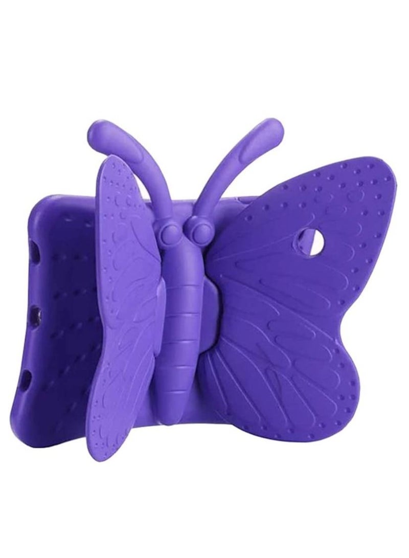 iPad 6th Generation Case for Kids, iPad 9.7 Case, Light Weight Shockproof EVA Foam Protective Tablet Stand Cover Holder for Apple iPad Air/ Air 2 iPad 9.7 2017/ 2018 - Cute Butterfly, Purple - Image 2