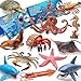KarberDark 12 Pack Ocean Animal Toys with Educational Booklet for Kids Realistic Soft Plastic Creatures Model Figures for Toddler Boys Girls Under the Sea Party Favor Birthday Gifts Water Table Toy - Image 3