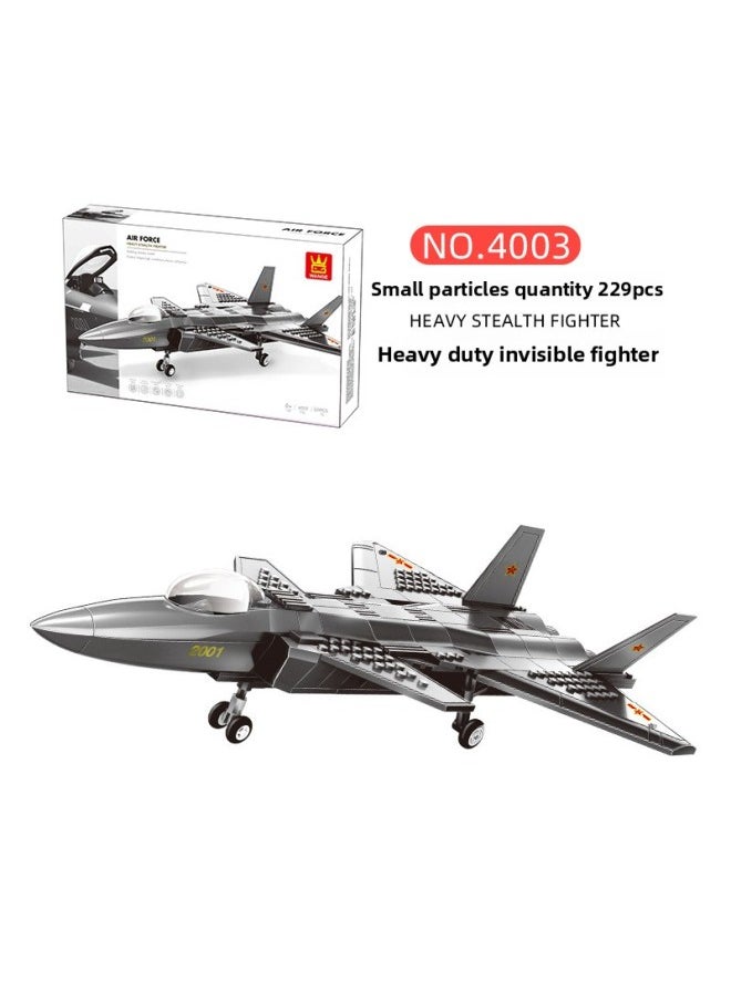 10 Aircraft Armed Helicopter Fighter Wanger 4001 Children Assembled Building Blocks Toys Early Warning-Color:Wg-4005 [sr-71 Blackbird Scout]-Specifications:38*29*7cm