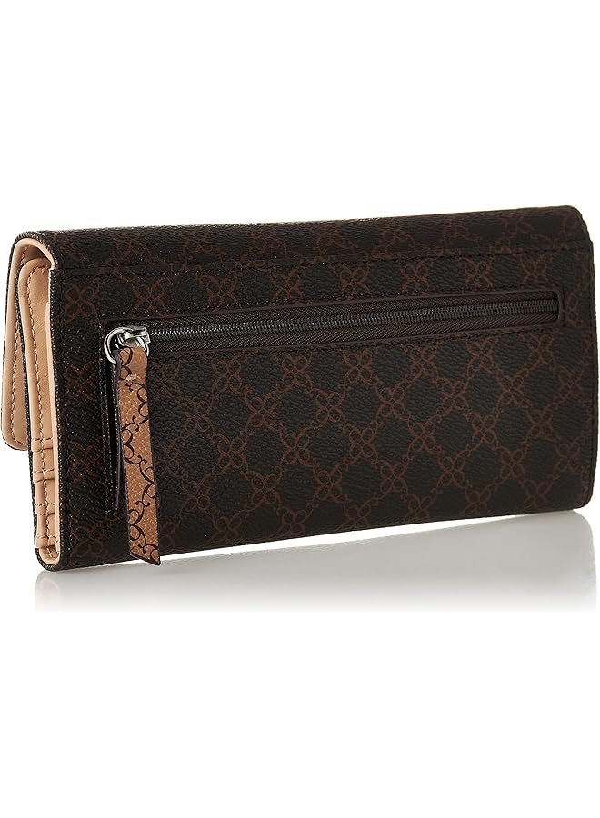 NINE WEST Wildwood Boxed SLG Check Bag Brown Logo Multi - Image 2