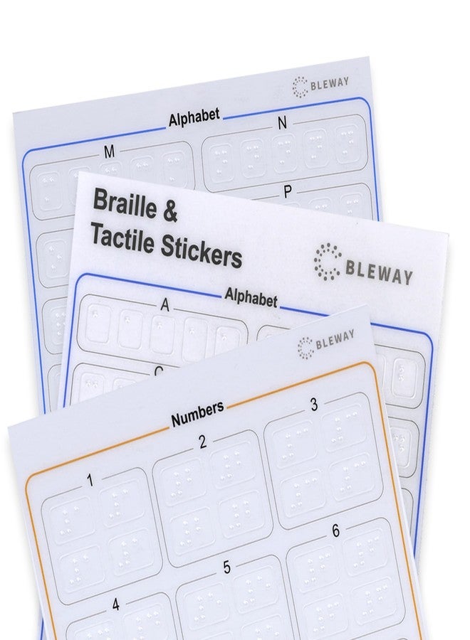 BLEWAY Braille Stickers with Alphabet and Number - Low Vision Aids Raised Tactile Dots for Elderly, Blind - Image 1