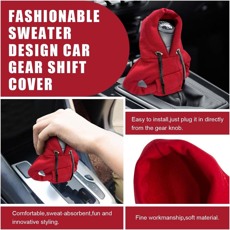 Car Gear Shift Hoodie, Fashionable Gear Shift Knob Cover, Mini Hoodie for Auto Shifter, Auto Interior Cute Gadgets, Universal Car Decoration Accessories | Nylon Fashionable Mini Hoodie Decoration, Cute Gadgets, Universal Car Interior Accessories, Fit for Manual and Automatic Cars - Image 4