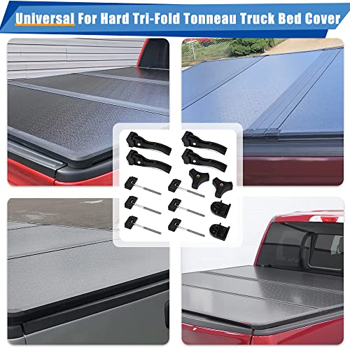 PQY Truck Tonneau Cover Replacement Installation Accessory for Hard Tri-fold Tonneau Cover Include Rear Clamp Front Clamp T-Bolts - Image 4