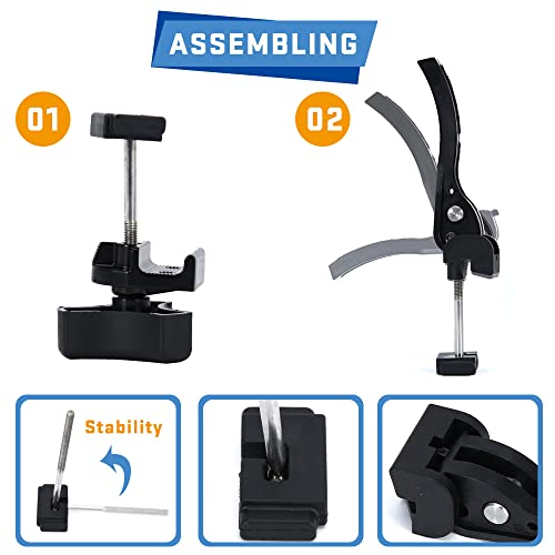 PQY Truck Tonneau Cover Replacement Installation Accessory for Hard Tri-fold Tonneau Cover Include Rear Clamp Front Clamp T-Bolts - Image 3