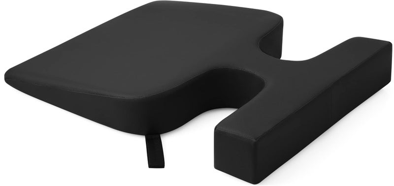 EASY SPA Massage Table Breast Pillow Upgraded for Larger Bust SizesAAC Wedge Cushion Comfort Bolster Wedge Prone Pillow Black for Sleep or After Surgery