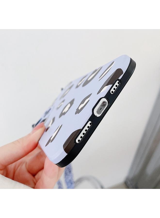 Zaboon Case For iPhone 11 Cat Ear Leopard Print TPU Straight Edge Protective Case with Lanyard - Image 5