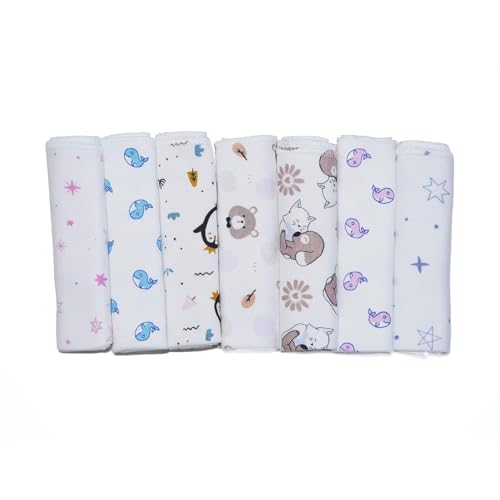 BABY STATION Baby Washcloth Set |100% Hosiery Cotton | Super Soft | Reusable & Ultra Soft | Face Towel | Pack of 7 Color May Vary (1) - Image 2