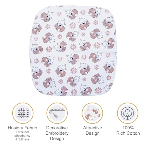 BABY STATION Baby Washcloth Set |100% Hosiery Cotton | Super Soft | Reusable & Ultra Soft | Face Towel | Pack of 7 Color May Vary (1) - Image 5