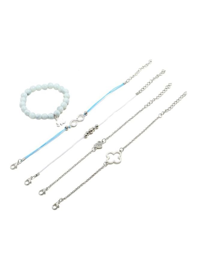 شاربدو مجموعة أساور قابلة للتعديل ومصنوعة من خليط معدني من 5 قطع - Image 1