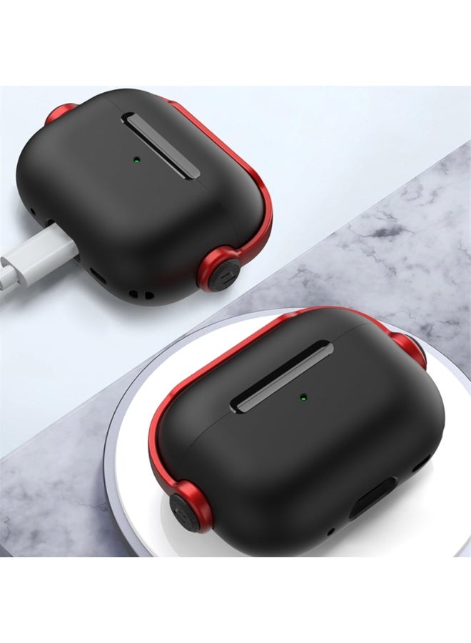 for AirPods 4th Generation Case Cover 2024, Military Grade Shock-Absorbing for AirPods 4 Case with Keychain for Women Men, Black - Image 4