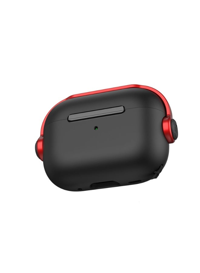 for AirPods 4th Generation Case Cover 2024, Military Grade Shock-Absorbing for AirPods 4 Case with Keychain for Women Men, Black - Image 3