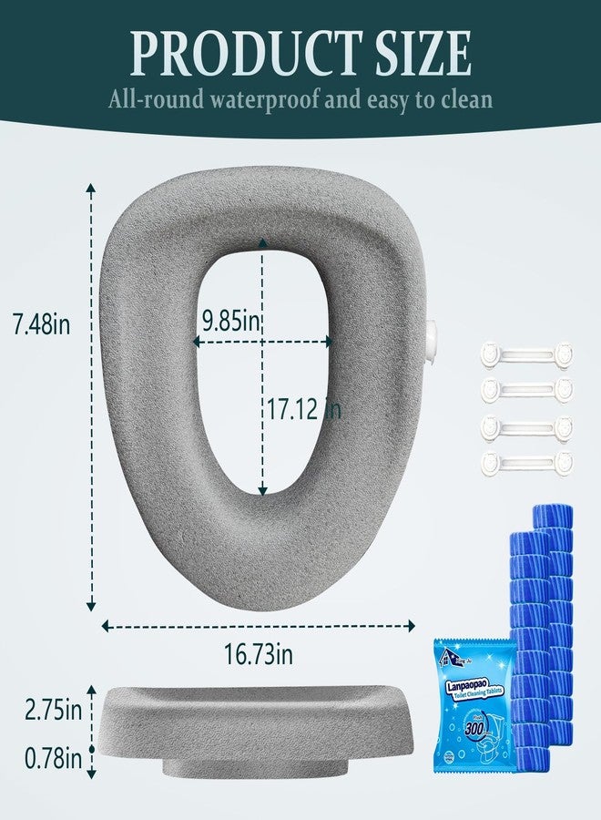 ZXMOBY Toilet Seat Risers, No Installation,Adds 2" Raised Toilet Seat Cushion, fit Elongated Toilets and Other Modern Toilets,Suitable for Recovering from Surgery, Elder,Easy to Clean and Portable - Image 5