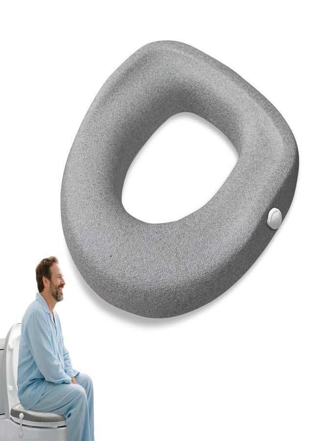 ZXMOBY Toilet Seat Risers, No Installation,Adds 2" Raised Toilet Seat Cushion, fit Elongated Toilets and Other Modern Toilets,Suitable for Recovering from Surgery, Elder,Easy to Clean and Portable - Image 1