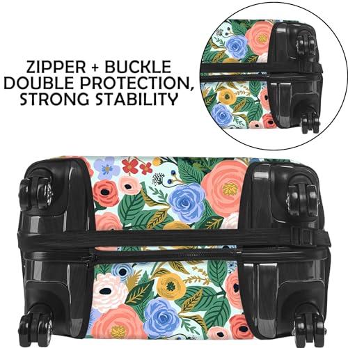 BHAHB Luggage Suitcase Cover Protector Luggage Elastic Washable Baggage Covers Cute Aesthetic for Unisex Women Girls Travel Trip S1921 inchFlowers - Image 3